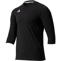 adidas Men's Adizero Dugout 3/4 Sleeve Baseball Shirt, Black