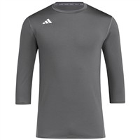 adidas Men's Adizero Dugout 3/4 Sleeve Baseball Shirt, Grey