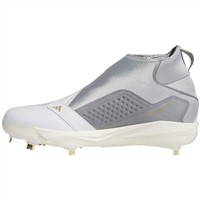 adidas Men's Adizero Impact+ Metal Baseball Cleats, White/Gold