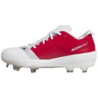 adidas Men's Adizero Impact TPU Molded Baseball Cleats, White/Red