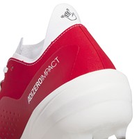 adidas Men's Adizero Impact TPU Molded Baseball Cleats, White/Red