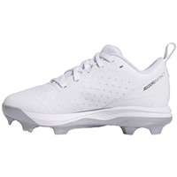 adidas Youth Instinct TPU Molded Baseball Cleats, White/Black