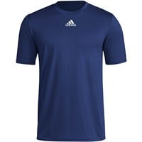 adidas Men's Pregame Short Sleeve Baseball Shirt, Navy