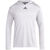 adidas Men's D4T Lightweight Baseball Hoodie, White