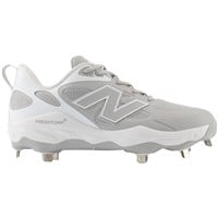 New Balance Women's VELOv4 Metal Fastpitch Softball Cleats, Grey/White