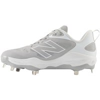 New Balance Women's VELOv4 Metal Fastpitch Softball Cleats, Grey/White