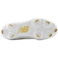 New Balance Women's VELOv4 Metal Fastpitch Softball Cleats, White/Gold