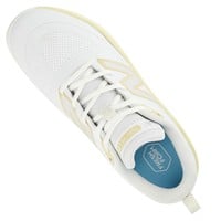 New Balance Women's VELOv4 Fastpitch Softball Turf Shoes, White/Gold