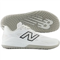 New Balance Women's VELOv4 Fastpitch Softball Turf Shoes, White/Black