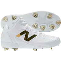 New Balance Men's Ohtani 1 Metal Baseball Cleats, White/Gold