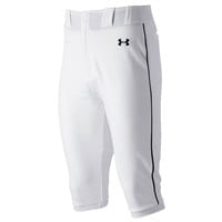 Under Armour Men's Utility Piped Knicker Baseball Pants, White/Black