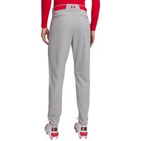 Under Armour Men's Utility Relaxed Piped Baseball Pants, Grey/Red