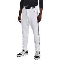 Under Armour Men's Utility Relaxed Piped Baseball Pants, White/Black