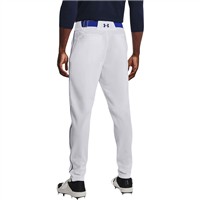 Under Armour Men's Utility Relaxed Piped Baseball Pants, White/Navy