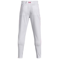 Under Armour Men's Utility Relaxed Piped Baseball Pants, White/Red
