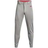 Under Armour Men's Utility Relaxed Piped Baseball Pants, Grey/Red