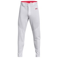 Under Armour Men's Utility Relaxed Piped Baseball Pants, White/Red