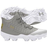 Under Armour Youth Harper 9 RM Molded Baseball Cleats, Grey/Gold