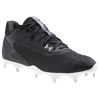 Under Armour Men's Yard MT 3.0 Metal Baseball Cleats, Black/White
