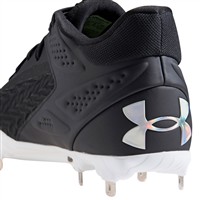 Under Armour Men's Yard MT 3.0 Metal Baseball Cleats, Black/White