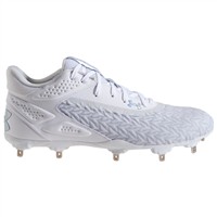 Under Armour Men's Yard MT 3.0 Metal Baseball Cleats, White/Silver