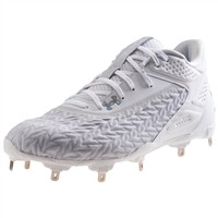 Under Armour Men's Yard MT 3.0 Metal Baseball Cleats, White/Silver