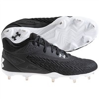 Under Armour Men's Yard MT 3.0 Metal Baseball Cleats, Black/White