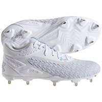 Under Armour Men's Yard MT 3.0 Metal Baseball Cleats, White/Silver
