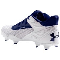 Under Armour Men's Yard MT 3.0 TPU Molded Baseball Cleats, White/Silver