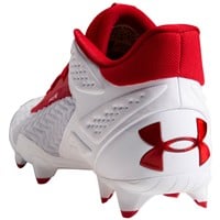 Under Armour Men's Yard MT 3.0 TPU Molded Baseball Cleats, White/Red