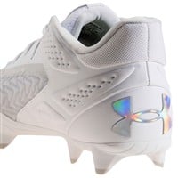 Under Armour Men's Yard MT 3.0 TPU Molded Baseball Cleats, White/Silver