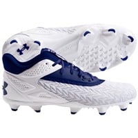 Under Armour Men's Yard MT 3.0 TPU Molded Baseball Cleats, White/Silver