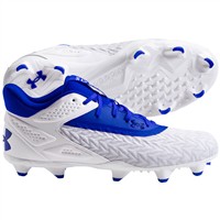Under Armour Men's Yard MT 3.0 TPU Molded Baseball Cleats, White/Royal