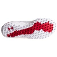 Under Armour Men's Yard 3.0 Baseball Turf Shoes, White/Red