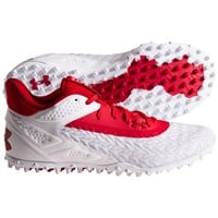 Under Armour Men's Yard 3.0 Baseball Turf Shoes, White/Red