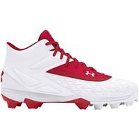 Under Armour Men's Leadoff 3.0 Mid Molded Baseball Cleats, Red