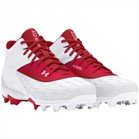 Under Armour Men's Leadoff 3.0 Mid Molded Baseball Cleats, Red