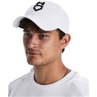 Under Armour Blitzing Baseball Hat, White/Black