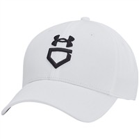 Under Armour Blitzing Baseball Hat, White/Black