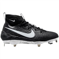 NIKE Men's Alpha Huarache NXT Metal Baseball Cleats, Black/White/Grey