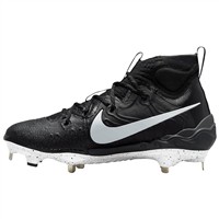 NIKE Men's Alpha Huarache NXT Metal Baseball Cleats, Black/White/Grey