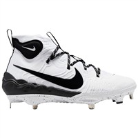NIKE Men's Alpha Huarache NXT Metal Baseball Cleats, White/Black