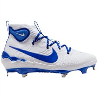 NIKE Men's Alpha Huarache NXT Metal Baseball Cleats, White/Royal