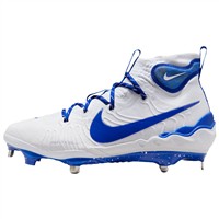 NIKE Men's Alpha Huarache NXT Metal Baseball Cleats, White/Royal