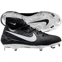 NIKE Men's Alpha Huarache NXT Metal Baseball Cleats, Black/White/Grey