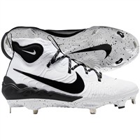 NIKE Men's Alpha Huarache NXT Metal Baseball Cleats, White/Black