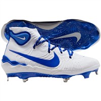 NIKE Men's Alpha Huarache NXT Metal Baseball Cleats, White/Royal