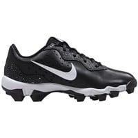 NIKE Youth Alpha Huarache 4 Keystone Molded Cleats, Black/White/Grey