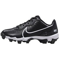 NIKE Youth Alpha Huarache 4 Keystone Molded Cleats, Black/White/Grey