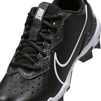 NIKE Youth Alpha Huarache 4 Keystone Molded Cleats, Black/White/Grey